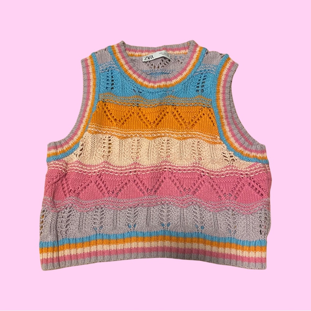 SOLD: PASTEL ZARA SWEATER VEST